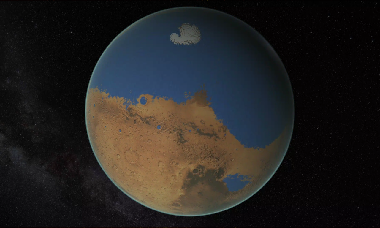 Su Marte c’era un antico oceano d’acqua