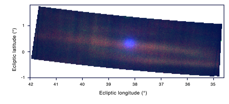 Immagine composita di 3I/Atlas, ottenuta il 6 novembre scorso con lo strumento Uvs della sonda robotica Europa Clipper(crediti:NASA/JPL-Caltech/SWRI)