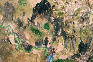 Una mappa satellitare Copernicus Sentinel-2B del Sud Sudan