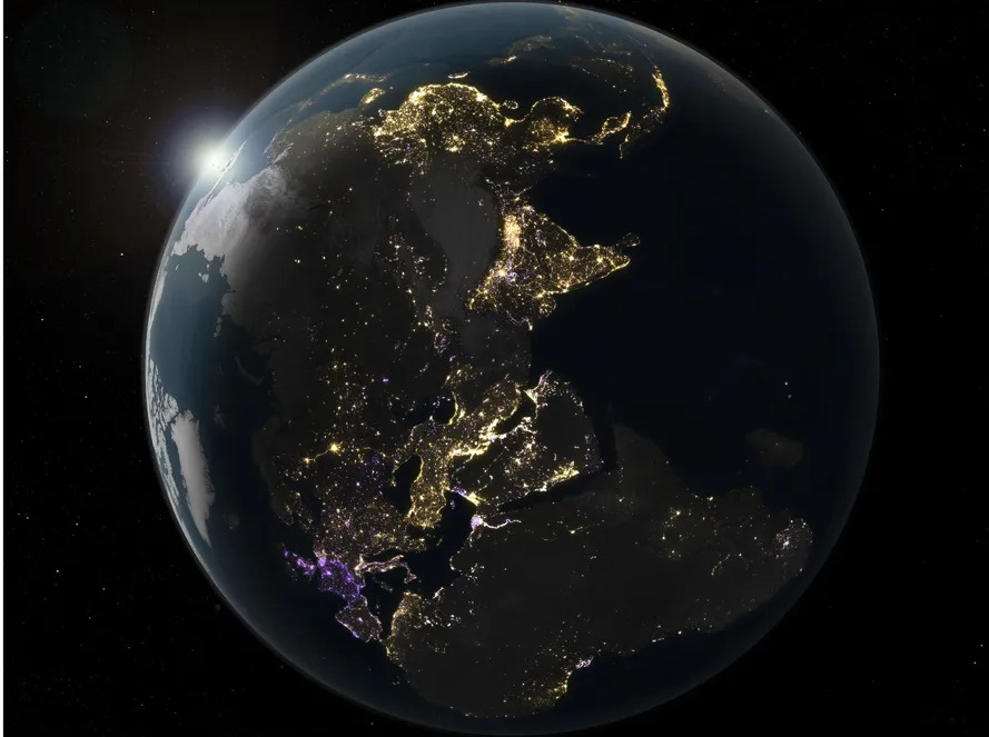 La Terra sempre più luminosa di notte