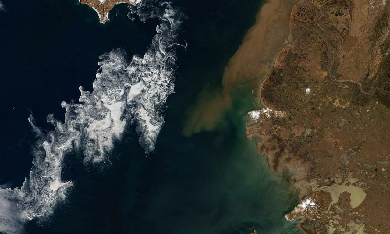 Il disgelo nel Mare di Bering visto dallo spazio